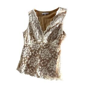 Cabi Vintage Coquette Lace Cami – Size M